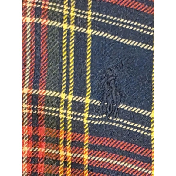 Polo by Ralph Lauren Men's Red Blue White Plaid Long Sleeve Shirt. Size L - Picture 6 of 10